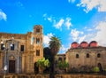 Church of San Cataldo and belltower of church Martorana , Palermo. Sicily. Royalty Free Stock Photo