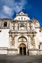 Church of San Fransisco el Grande on blue sky vertical, Antigua, Guatemala