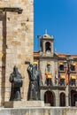 Church of San Juan Bautista in Zamora mayor square. Spain