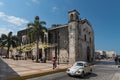 The church of san juan in the historic old town of san francisco de campeche, campeche, mexico