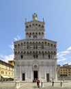 Church of San Michele in Foro in Lucca, Tuscany, central Italy, built over the ancient Roman forum.