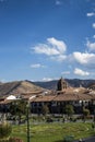 The Church of San Pedro is a Catholic church located in the city of Cuzco, Peru. renaissance with corinthian columns Royalty Free Stock Photo