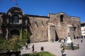 The Church of San Pedro is a Catholic church located in the city of Cuzco, Peru. It has a Latin cross plan, it sports two high Royalty Free Stock Photo