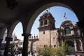 The Church of San Pedro is a Catholic church located in the city of Cuzco, Peru. It has a Latin cross plan, it sports two high Royalty Free Stock Photo