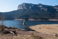 Church San RomÃÂ¡n de Sau hidden under the water, Sau Reservoir, Tavartet, Catalonia Royalty Free Stock Photo