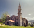 Church of San Xulian de Moraime, romanesque style, on the Fisterra-Muxia Way of St. James, Galicia, Spain