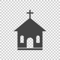 Church sanctuary vector illustration icon. Simple flat pictogram