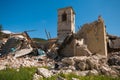 Church of Sant`Antonio Abate collapsed in the historic center of Visso