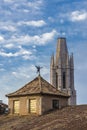 Church of Sant Feliu, Girona, Spain Royalty Free Stock Photo