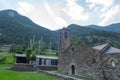 Church of Sant Marti de la Cortinada, Ordino, Andorra in Summer Royalty Free Stock Photo