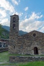 Church of Sant Marti de la Cortinada, Ordino, Andorra in Summer Royalty Free Stock Photo