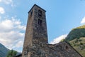 Church of Sant Marti de la Cortinada, Ordino, Andorra in Summer Royalty Free Stock Photo