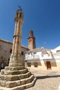 Church of Sant Martin and Rollo de Justicia, Ocana, Toledo province, Castile-La Mancha, Spain Royalty Free Stock Photo