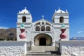 Church of Santa Ana de Maca, a beautiful church in Colca canyon, Arequipa region of Peru Royalty Free Stock Photo