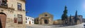 Church of Santa Cruz is one of the few Churches with Romanesque style, Baeza, Spain panorama Royalty Free Stock Photo