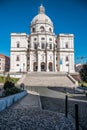 Church of Santa EngrÃ¡cia PanteÃ£o Nacional, Church, religion in Lisbon. Old houses, narrow streets, historic old town Portugal. Royalty Free Stock Photo