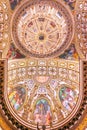 The dome with the frescoes of the four evangelists and the dome covering the apse