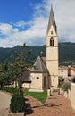 Santa Maria Assunta church in Cles, Val di Non, Northern Italy Royalty Free Stock Photo