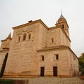 Church of Santa Maria de Alhambra,Granada, Spain, on a cloudy day Royalty Free Stock Photo