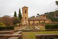 Church of Santa Maria de Alhambra, Granada, Spain, on a cloudy day Royalty Free Stock Photo