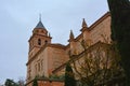 Church of Santa Maria de Alhambra, Granada, Spain, low angle view Royalty Free Stock Photo