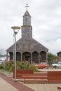 Church of Santa Maria de Loreto at Achao, Quinchao Island, Chile Royalty Free Stock Photo