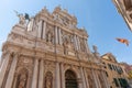 Church of Santa Maria del Giglio facade in Venetian baroque architectural style Royalty Free Stock Photo