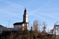Church of Santa Maria della Neve in Buss, Pergine Valsugana. Trento Royalty Free Stock Photo