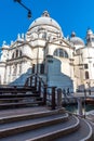 Church of Santa Maria Della Salute side view of Venice Italy