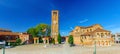 Church of Santa Maria e San Donato and bell tower brick building on Campo San Donato square in Murano Royalty Free Stock Photo