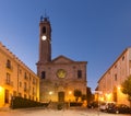 Church of Santa Maria in evening time. Badalona