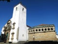 The Church of Santa Maria and Old Municipal House (Domus Municipalis) in Braganca, PORTUGAL Royalty Free Stock Photo