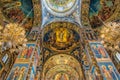 Church of the Savior on Blood. Beautiful mosaic platfond with a with a biblical story. Royalty Free Stock Photo