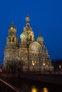 Church of the Savior on blood illuminated.Saint Petersburg. Royalty Free Stock Photo