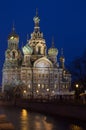 Church of the Savior on blood illuminated.Saint Petersburg. Royalty Free Stock Photo