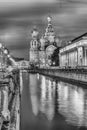 Church of the Savior on Blood at night, St. Petersburg Royalty Free Stock Photo