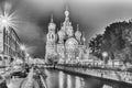 Church of the Savior on Blood at night, St. Petersburg Royalty Free Stock Photo