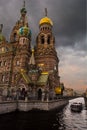 Church of the Savior on Blood at white night, St.Petersburg, Rus Royalty Free Stock Photo