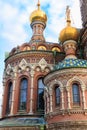 Church of the Savior on Spilled Blood or Cathedral of the Resurrection of Christ is one of the main sights of Saint Petersburg Royalty Free Stock Photo