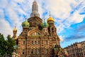 Church of Savior on Spilled Blood or Cathedral of Resurrection of Christ in Saint Petersburg  Russia. Royalty Free Stock Photo