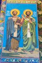 Church of the Savior on Spilled Blood. Murals on the walls of t