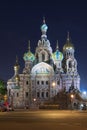 Church of the Savior on Spilled Blood at night, Saint Petersburg, Russia Royalty Free Stock Photo