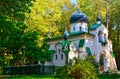 Church of the Saviour designed by Polenov and Vasnetsov in Abramtsevo estate, Moscow region, Russia