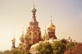 Church of the Saviour on Spilled Blood or Cathedral of the Resurrection of Christ at sunset, St. Petersburg, Russia Royalty Free Stock Photo