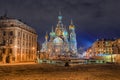 Church of the Saviour on Spilled Blood in St. Petersburg in winter