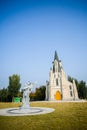 The church and sculpture