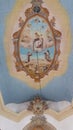 Church of Senhora do Carmo Roof Painting, Carmelite order. Portuguese late Baroque