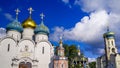 Church in Sergiyev Posad. Russia. Cathedral of Orthodox Eastern. Trinity Sergius Monastery