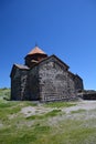 Church of Sevanavank monsatery, on a peninsula in Sevan lake Royalty Free Stock Photo