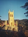 Church at Shimla Mall Road Royalty Free Stock Photo